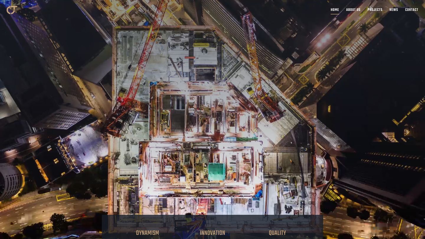 Okta Construction aerial view